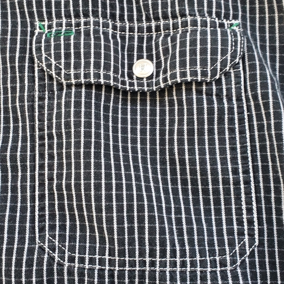 Tommy Hilfiger Button Up Shirt Men's Size Large Striped Longsleeve  Spell Out - Picture 5 of 9